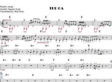 Thu Ca sheet nhạc đệm