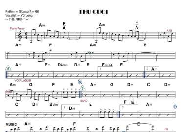 Thu Cuối sheet nhạc đệm