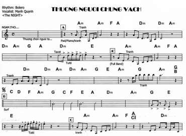 Thương Người Chung Vách sheet nhạc đệm