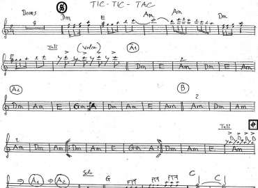 Tic - Tic - Tac sheet nhạc đệm