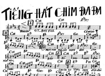 Tiếng Hát Chim Đa Đa sheet nhạc đệm