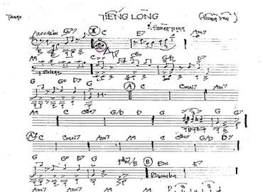 Tiếng Lòng sheet nhạc đệm