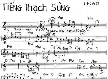 Tiếng Thạch Sùng sheet nhạc đệm