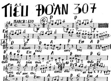 Tiểu Đoàn 307 sheet nhạc đệm