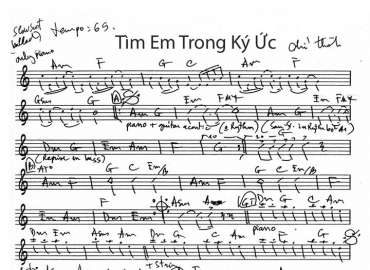 Tìm Em Trong Ký Ức sheet nhạc đệm