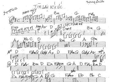 Tìm Lại Ký Ức Sheet Nhạc đệm
