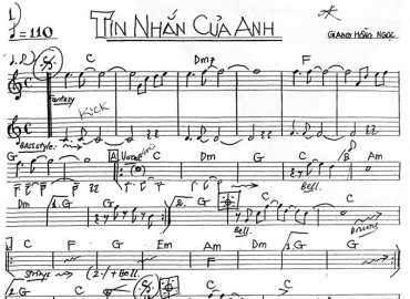 Tin Nhắn Của Anh Sheet Nhạc đệm