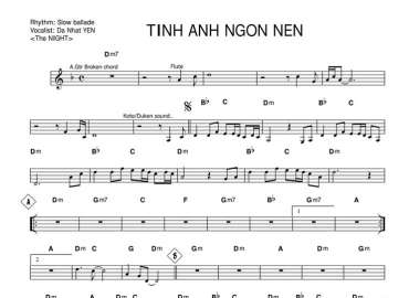 Tình Anh Ngọn Nến Sheet Nhạc đệm