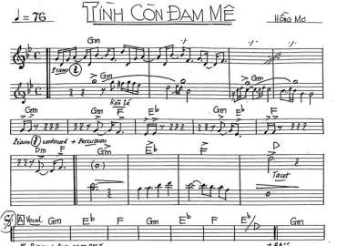 Tình Còn Đam Mê Sheet Nhạc đệm