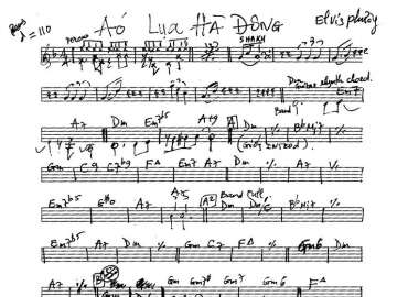 Áo Lụa Hà Đông sheet nhạc đệm