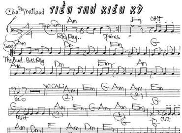 Tiểu Thư Kiêu Kỳ Sheet Nhạc đệm