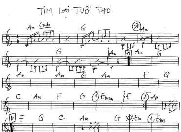 Tìm Lại Tuổi Thơ Sheet Nhạc đệm