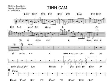 Tình Cảm Sheet Nhạc đệm