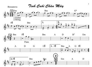 Tình Cuối Chân Mây Sheet Nhạc đệm