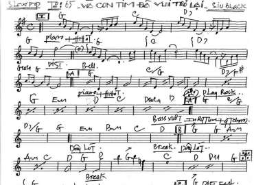 Và Con Tim Đã Vui Trở Lại sheet nhạc đệm