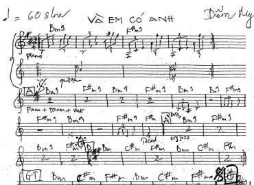 Và Em Có Anh sheet nhạc đệm