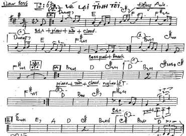 Vá Lại Tình Tôi sheet nhạc đệm