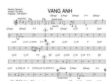 Vắng Anh sheet nhạc đệm