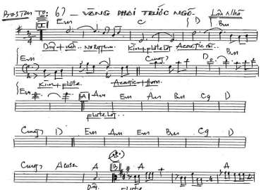 Vàng Phai Trước Ngõ sheet nhạc đệm