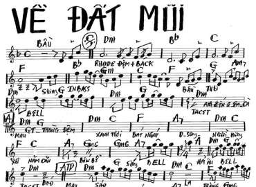 Về Đất Mũi sheet nhạc đệm