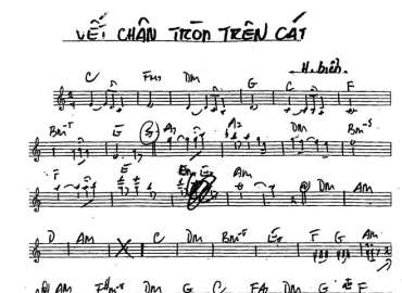 Vết Chân Tròn Trên Cát sheet nhạc đệm