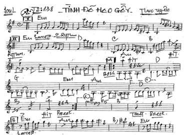 Tình Đã Hao Gầy Sheet Nhạc đệm
