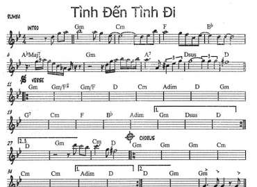 Tình Đến Tình Đi Sheet Nhạc đệm