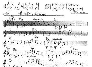 Về Dưới Mái Nhà sheet nhạc đệm