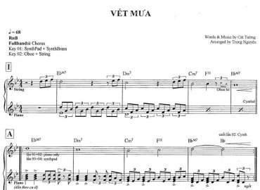 Vết Mưa sheet nhạc đệm