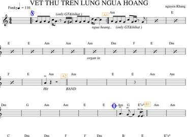 Vết Thù Trên Lưng Ngựa Hoang sheet nhạc đệm