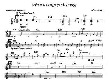 Vết Thương Cuối Cùng sheet nhạc đệm