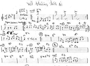 Vết Thương Tình Ái sheet nhạc đệm