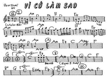 Vì Cớ Làm Sao 2 sheet nhạc đệm