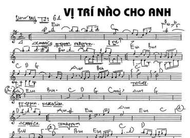 Vị Trí Nào Cho Anh sheet nhạc đệm