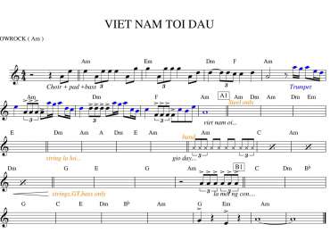 Việt Nam Tôi Đâu sheet nhạc đệm
