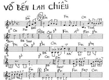 Vỗ Bến Lam Chiều sheet nhạc đệm