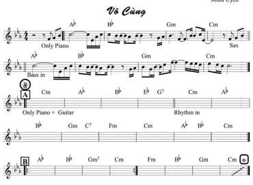 Vô Cùng sheet nhạc đệm