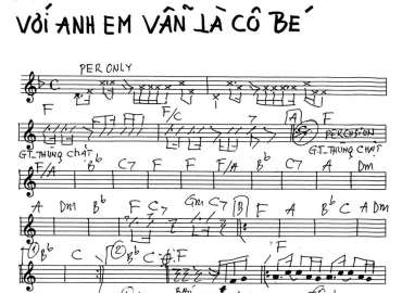 Với Anh Em Vẫn Là Cô Bé sheet nhạc đệm