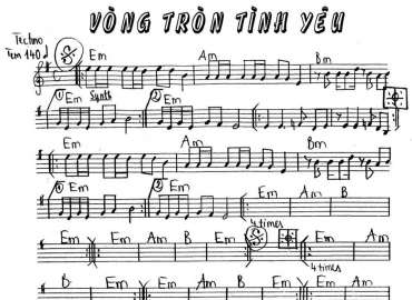Vòng Tròn Tình Yêu sheet nhạc đệm