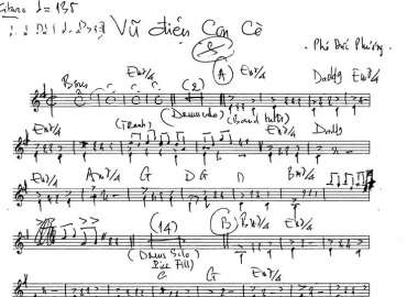 Vũ Điệu Con Cò sheet nhạc đệm