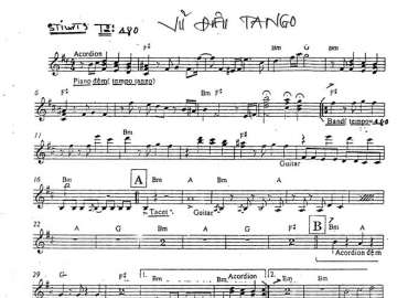 Vũ Điệu Tango sheet nhạc đệm