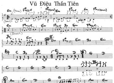 Vũ Điệu Thần Tiên sheet nhạc đệm