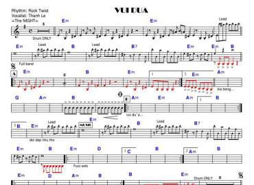 Vui Đùa sheet nhạc đệm