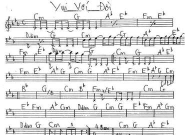 Vui Với Đời sheet nhạc đệm