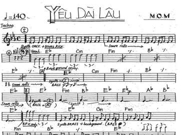 Yêu Dài Lâu sheet nhạc đệm