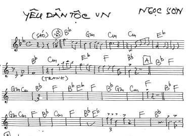 Yêu Dân Tộc Việt Nam sheet nhạc đệm