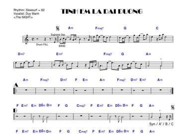 Tình Em Là Đại Dương Sheet Nhạc đệm