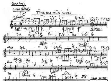 Tình Em Mùa Xuân Sheet Nhạc đệm