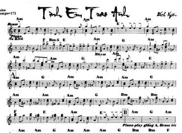 Tình Em Trao Cho Anh Sheet Nhạc đệm