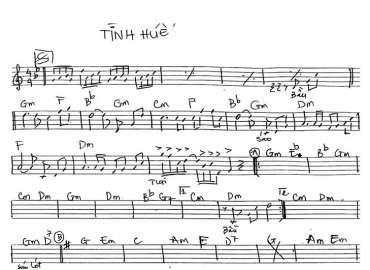 Tình Huế Sheet Nhạc đệm